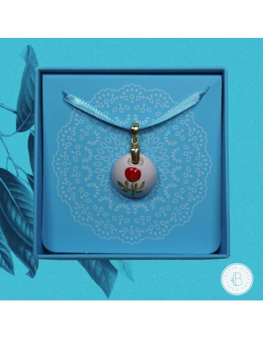 Colar Difusor Rosa Vermelha (ouro) | SerEssencial - Aromaterapia
