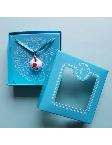 Colar Difusor Rosa Vermelha (prata) | SerEssencial - Aromaterapia