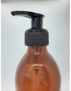   Frasco vazio de 100ml em vidro âmbar com boca larga e tampa bomba dosificadora  Ideal para receitas DIY como sabonetes líquidos, champôs, higienizadores de mãos, óleos de massagem, etc! 