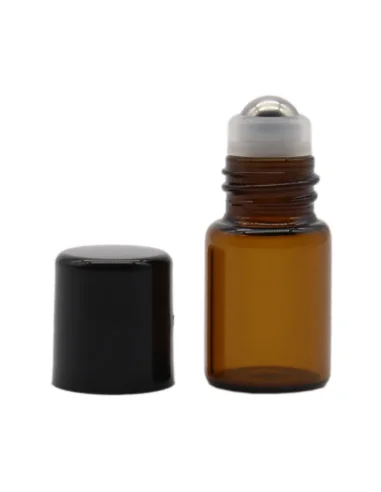Frasco em vidro com roll-on inox 2ml | SerEssencial Aromaterapia