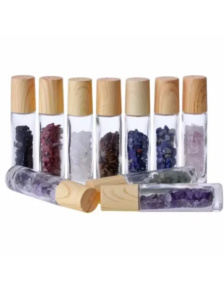 Frasco Roll-on com Cristais 10ml | Ser Essencial Aromatrapia