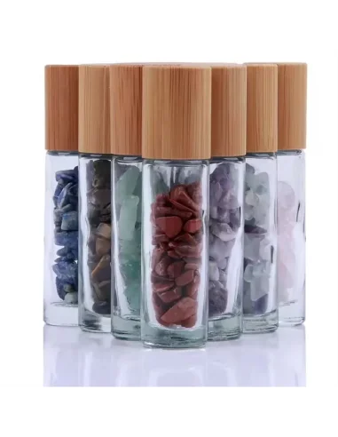Frasco Roll-on com Pedras Preciosas 10ml | Ser Essencial Aromatrapia