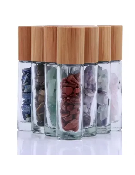 Frasco Roll-on com Pedras Preciosas 10ml | Ser Essencial Aromatrapia