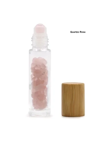 Frasco Roll-on Cristal Quartzo Rosa | Ser Essencial Aromaterapia