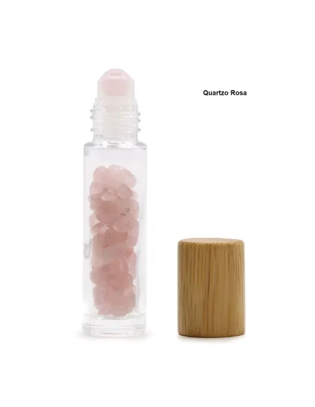 Frasco Roll-on Cristal Quartzo Rosa | Ser Essencial Aromaterapia